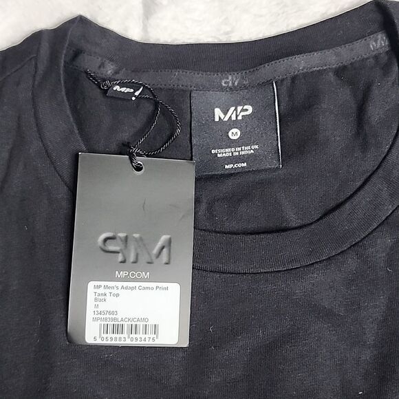 2244 NWT MP Men's Adapt Camo Print Tank Top - Black Size Medium - Picture 4 of 7